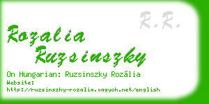 rozalia ruzsinszky business card